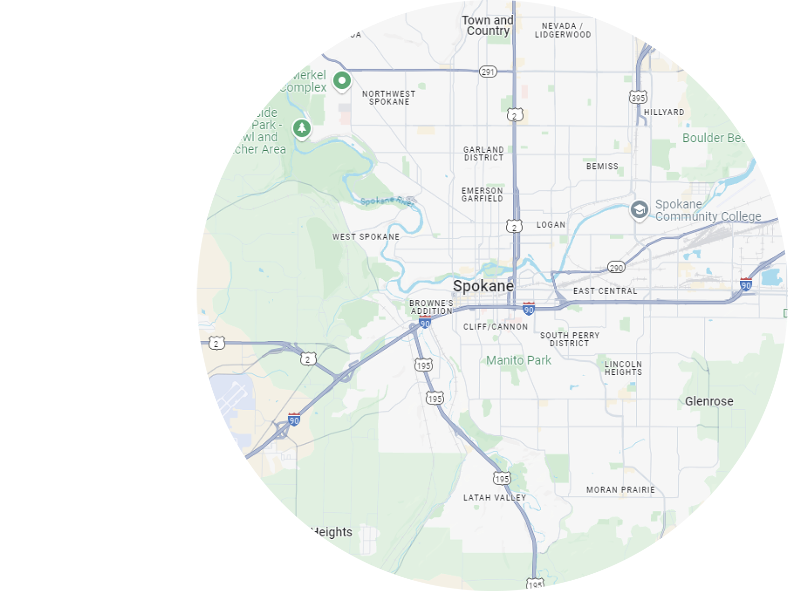 A map showcasing the Sopkane area